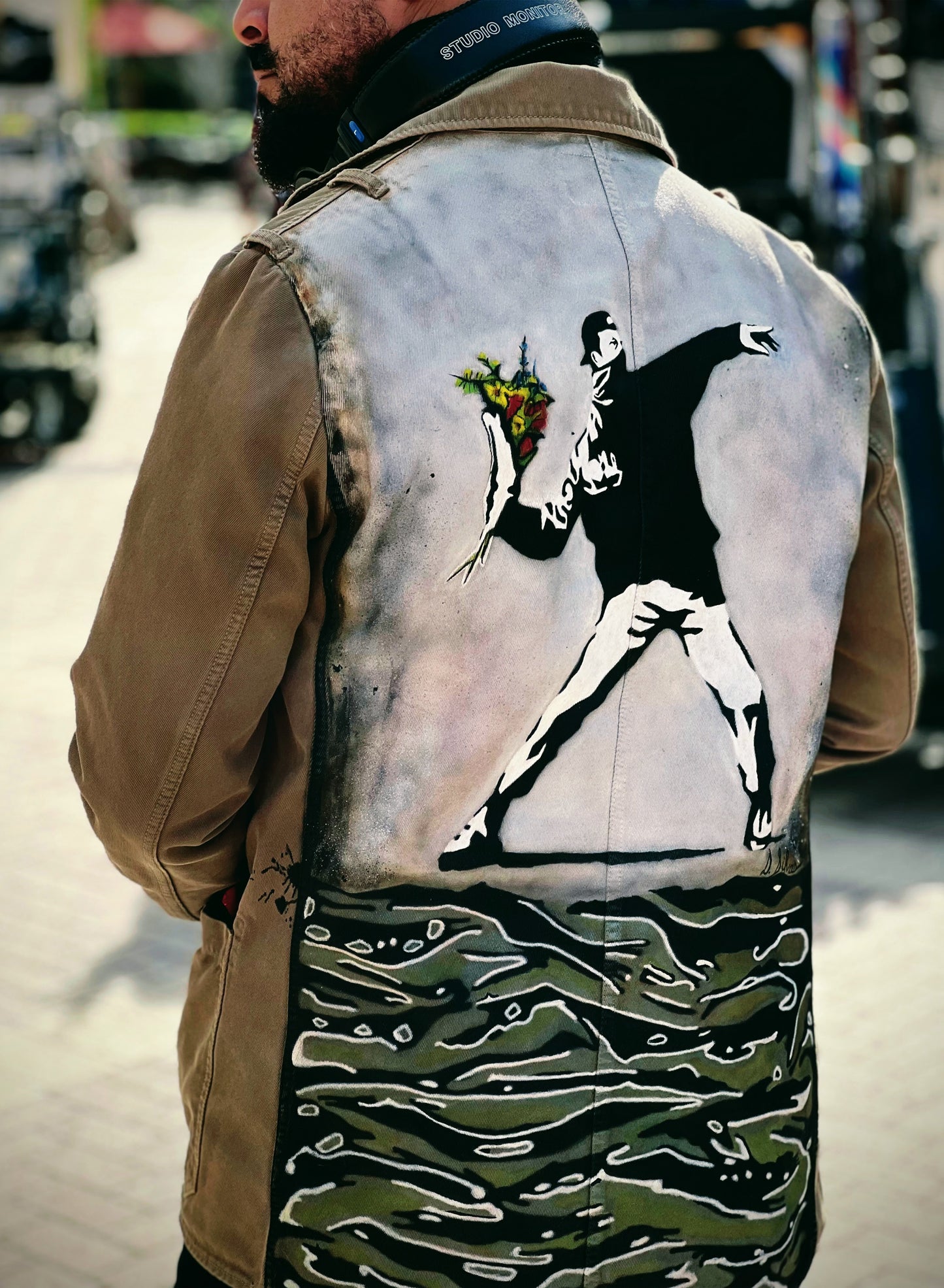 Rage, the Flower Thrower - Men's Military Jacket