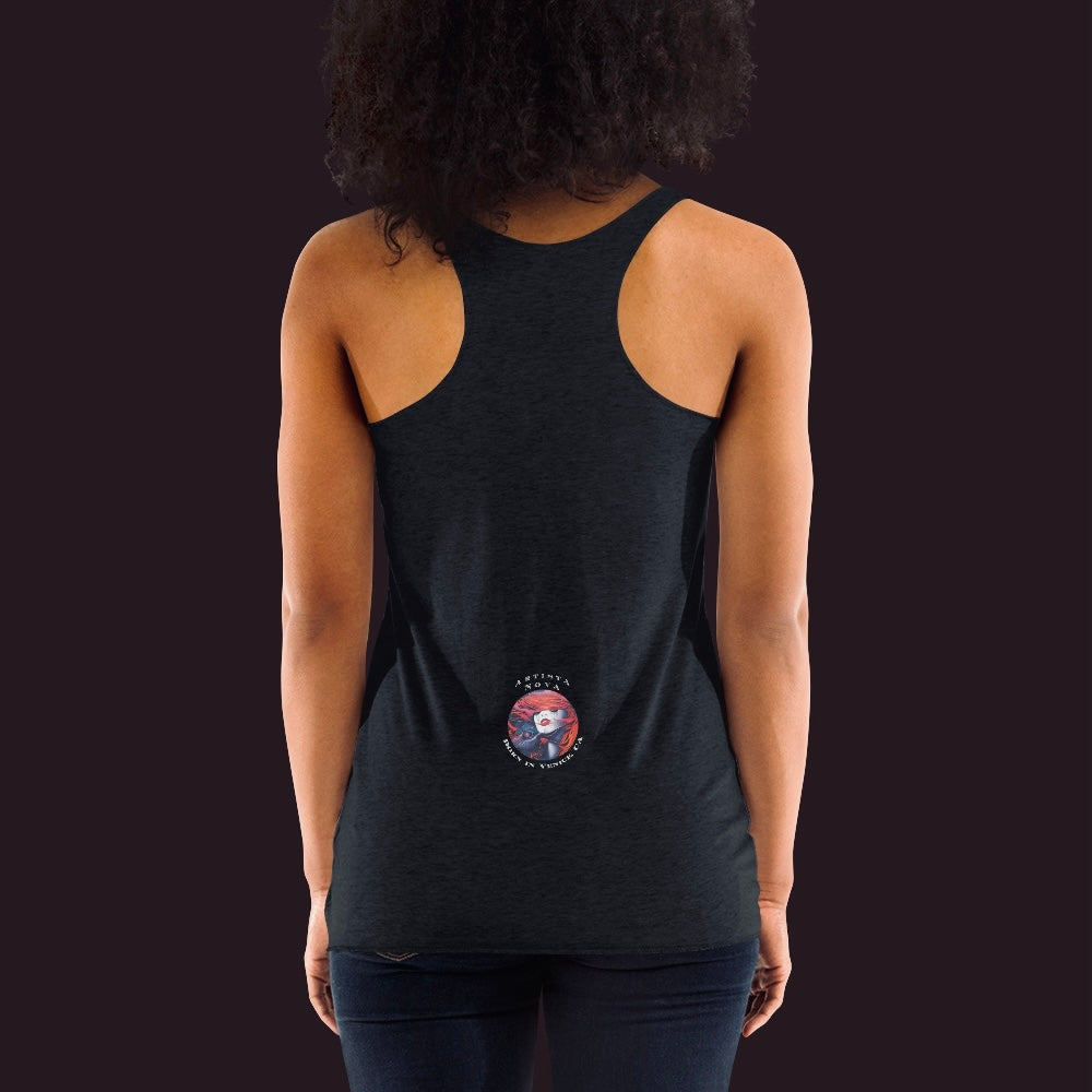 Buddha (Noir) - Women's Racerback Tank - Vintage Black