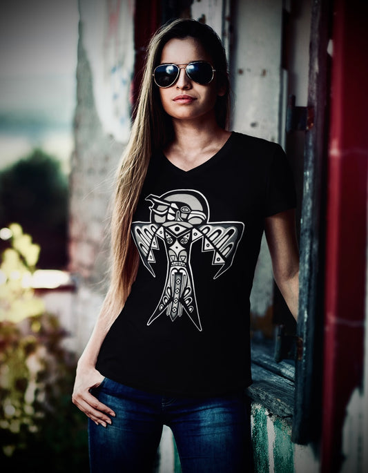 Thunderbird - Unisex Short Sleeve V-Neck T-Shirt