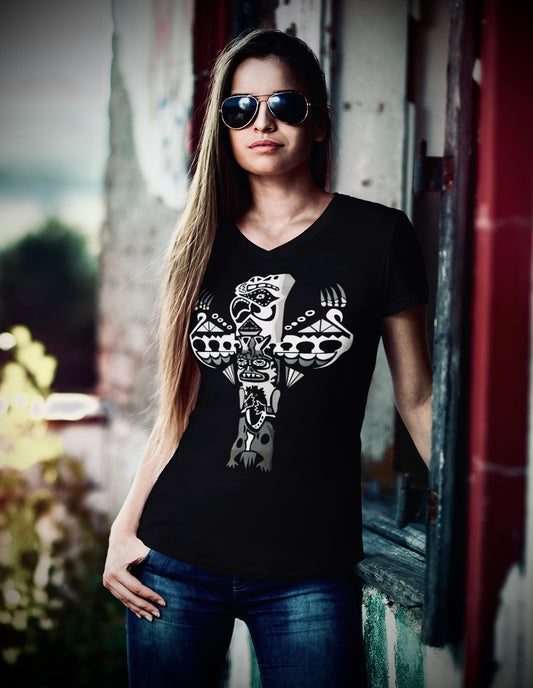 Eagle Totem - Unisex V-Neck Tee