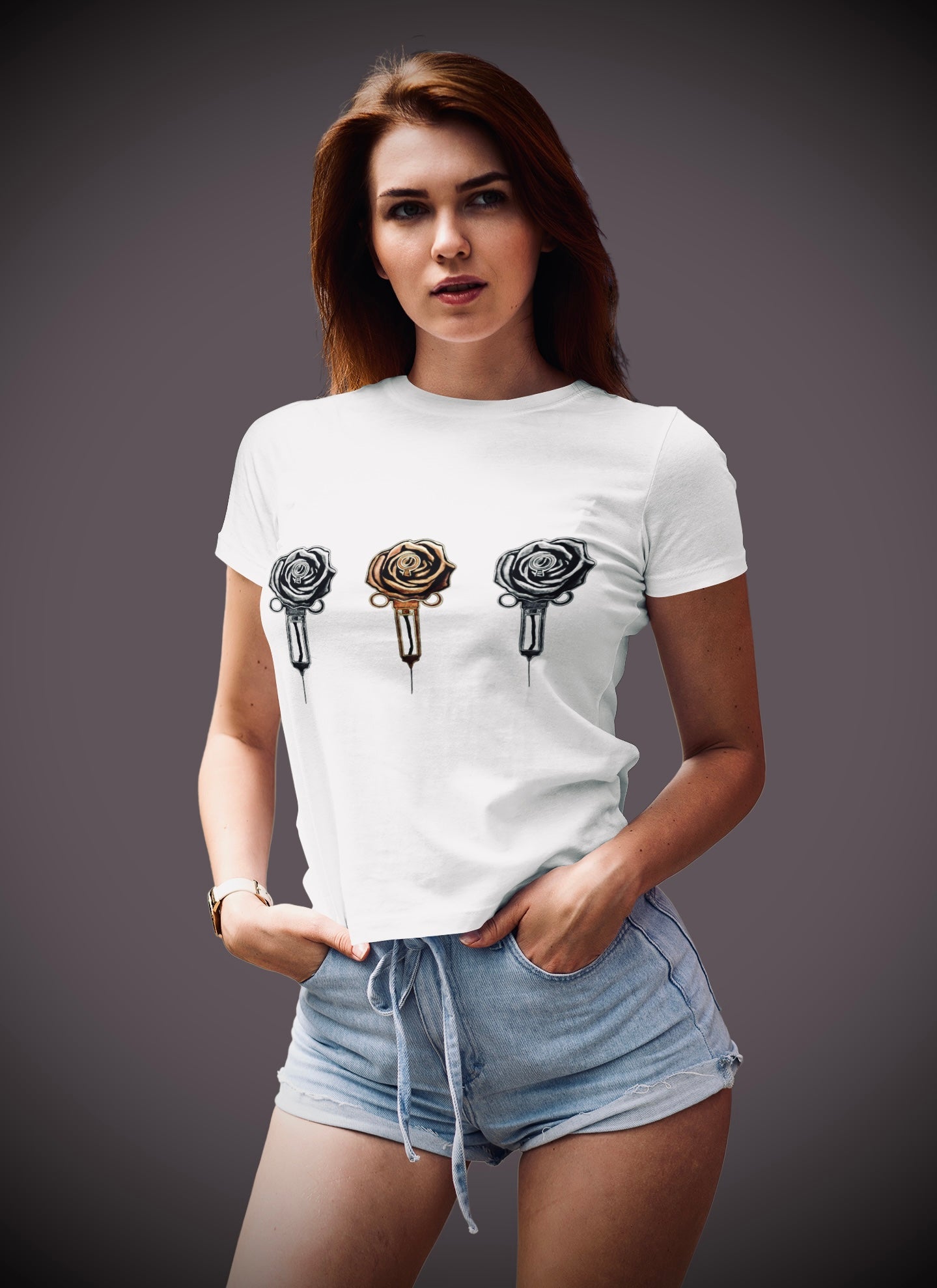 3 Roses - Women's Relaxed White Tee