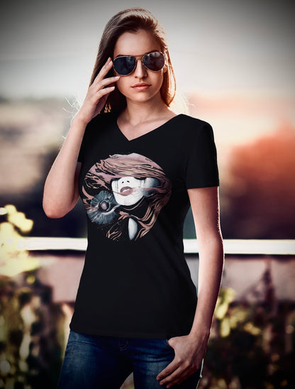 Fire - Unisex Short Sleeve V-Neck Tee