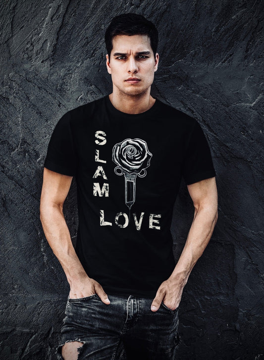 Slam Love (Noir) Unisex Short Sleeve - Black Heather Tee