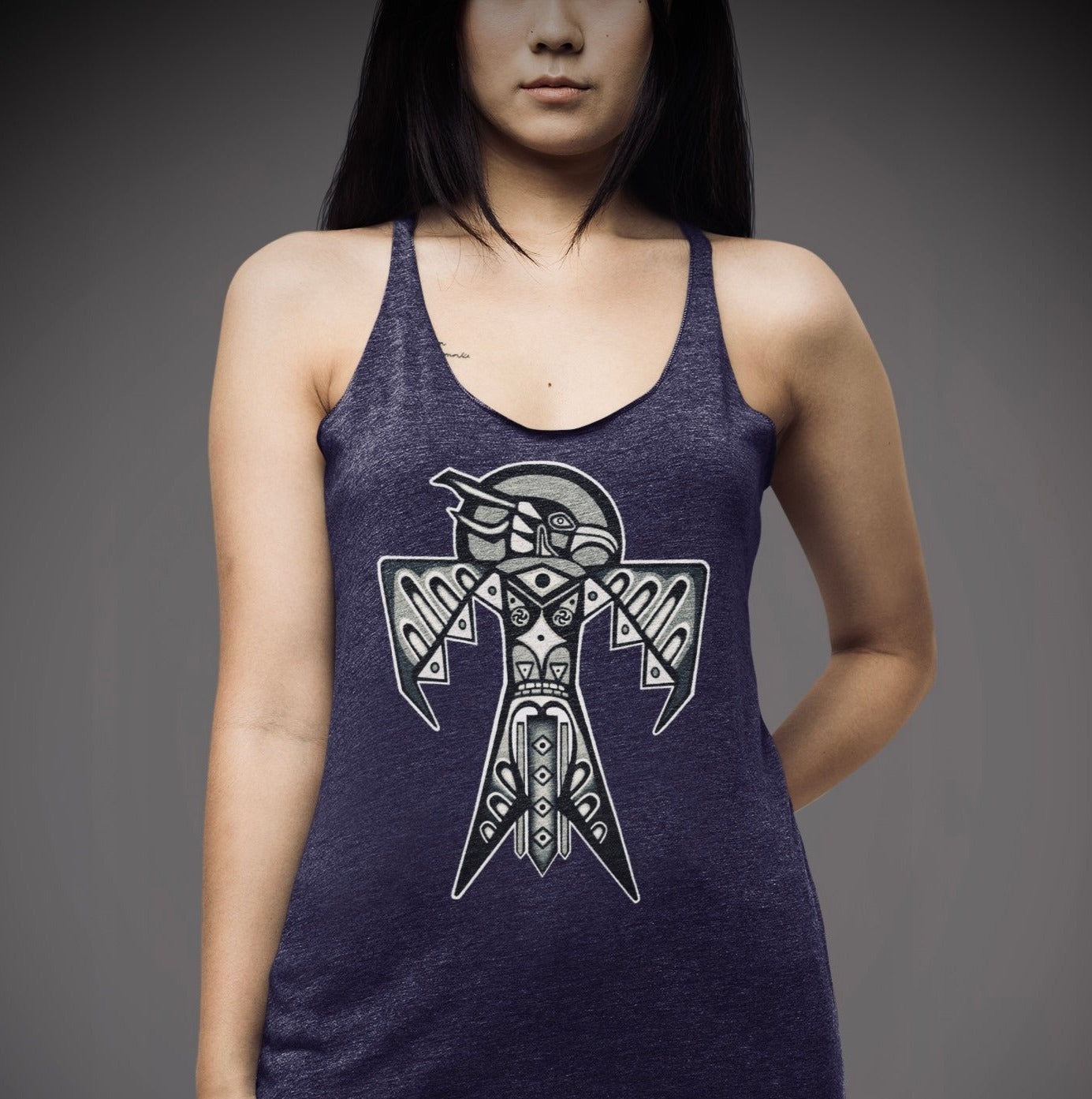 Thunderbird (Noir) - Women's Racerback Tanks