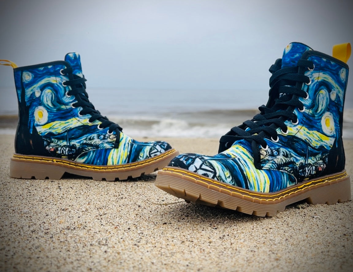 Starry Night - Art Boots for Women