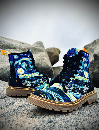 Starry Night - Art Boots for Women