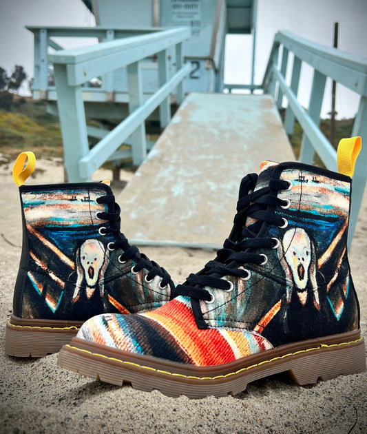 The Scream - Art Boots for Women