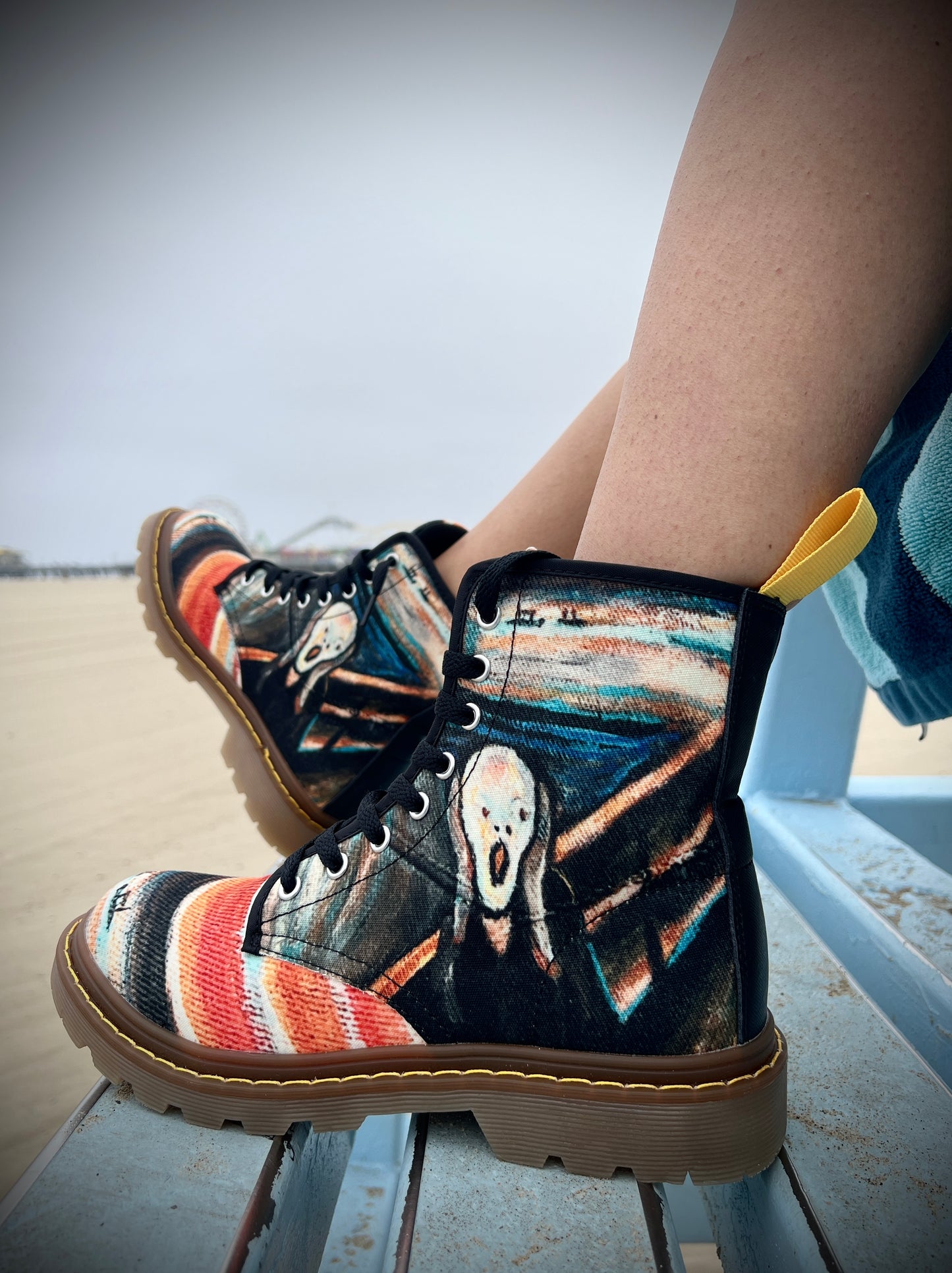 The Scream - Art Boots for Women