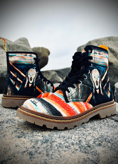 The Scream - Art Boots for Women