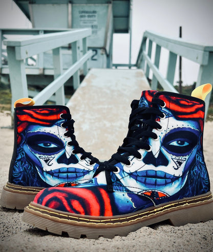 La Catrina - Day of the Dead - Art Boots for Women