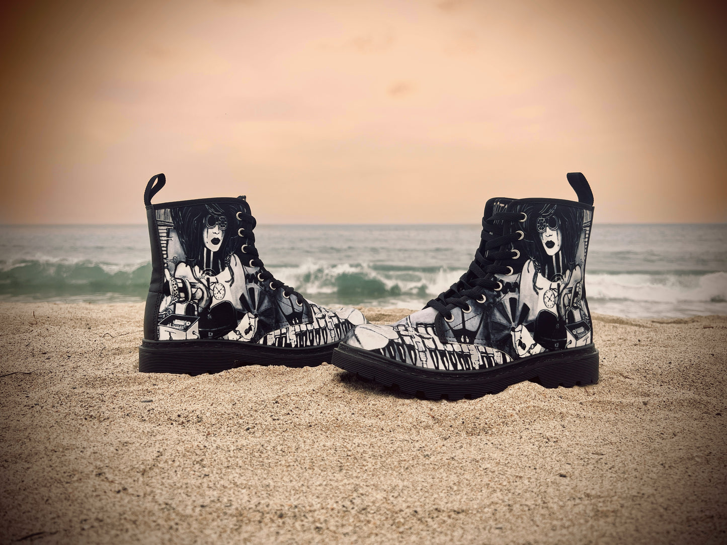 Metal (Noir) - Art Boots for Women