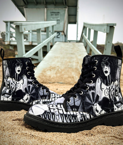 Metal (Noir) - Art Boots for Women