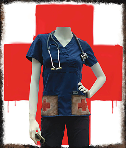 Vintage Red Cross Scrub